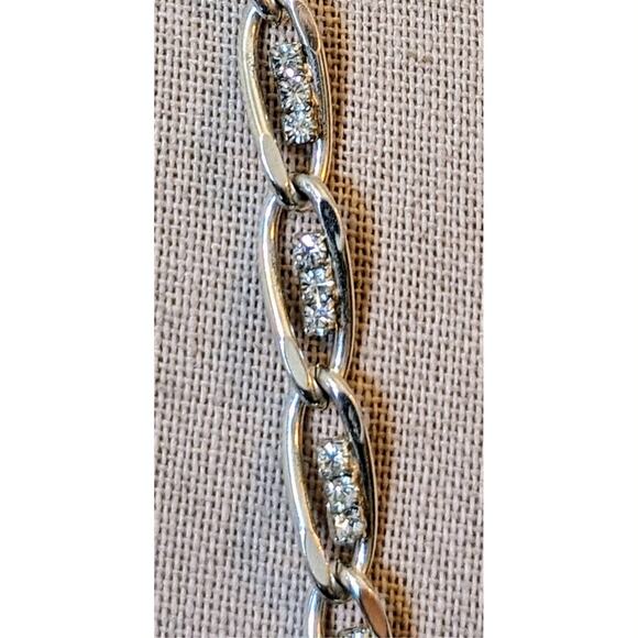 Triple Austrian Crystals Set in Silver Plated Chain Necklace & Matching Bracelet - Picture 16 of 16